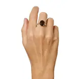 Srebrny pierścionek z kwarcem dymnym Srebrny pierścionek z kwarcem dymnym